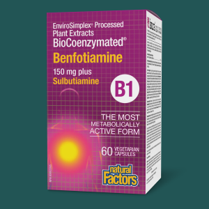 Natural Factors BioCoenzymated Benfotiamine 60 Veggie Caps
