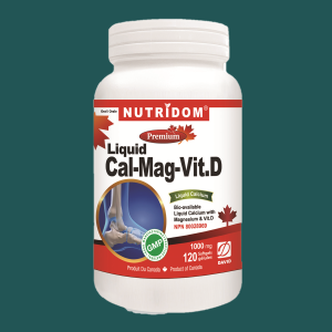 Nutridom Cal-Mag-Vit. D3 Liquid Calcium 1000mg 120 Softgels