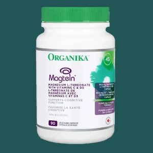 Organika Magnesium L-Threonate With Vitamins C & D3 90 Veggie Caps