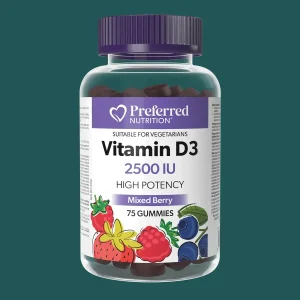Preferred Nutrition Vitamin D3 2500IU Mixed Berry 75 Gummies