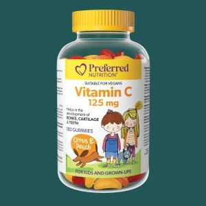 Preferred Nutrition Vitamin C 125 mg Citrus & Peach 180 Gummies