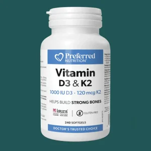 Preferred Nutrition Vitamin D3 & K2 1000 IU 240 Softgels