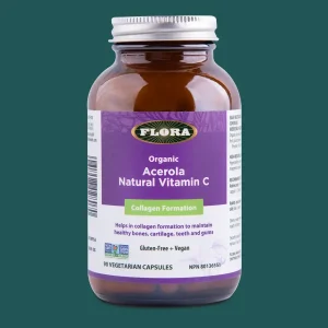 Flora Organic Acerola Natural Vitamin C 90 Veggie Caps