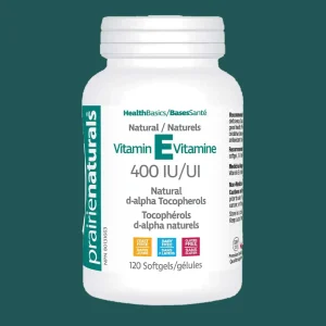 Prairie Naturals Vitamin E 400IU d-alpha Tocopherols 120 Softgels
