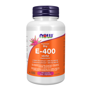 NOW Vegetarian Dry E-400 100 Veggie Caps