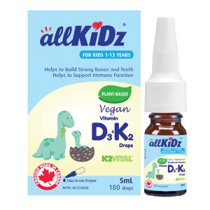Allkidz Naturals Vitamin D3 & K2 Drops Vegan 5mL