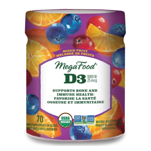 Mega Food Vitamin D3 Wellness 1000 IU Mixed Fruit 70 Gummies