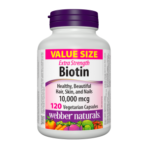 Webber Naturals Biotin 10000 mcg 120 Veggie Caps
