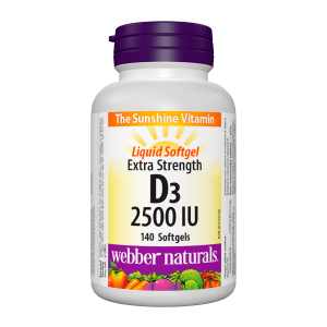 Webber Naturals Vitamin D3 2500 IU 140 Softgels