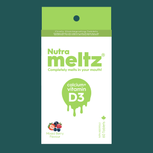 Nutrameltz Calcium + Vitamin D3 60 Tablets
