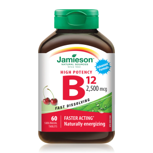 Jamieson Vitamin B12 2500mcg High Potency Fast Dissolving 60 Tablets