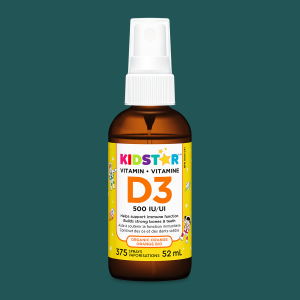 KidStar Vitamin D3 Spray 500IU Organic Orange 52mL