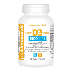 Prairie Naturals Vitamin D3 2500IU 180 Softgels