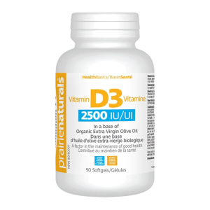 Prairie Naturals Vitamin D3 2500IU 90 Softgels