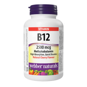 Webber Naturals Vitamin B12 2500 mcg Natural Cherry 110 Tablets