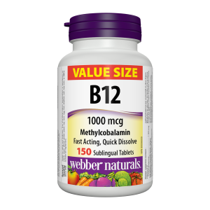 Webber Naturals Vitamin B12 Methylcobalamin 1000mcg 150 Tablets