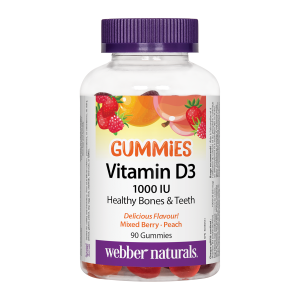 Webber Naturals Vitamin D3 1000 IU 90 Gummies
